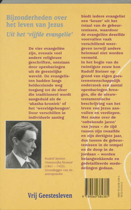 Achterkant van Bijzonderheden over het leven van Jezus