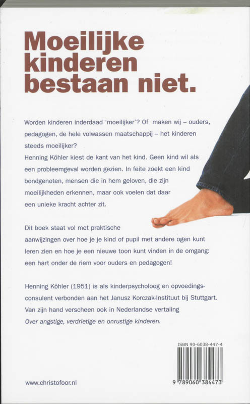Achterkant van Moeilijke kinderen bestaan niet