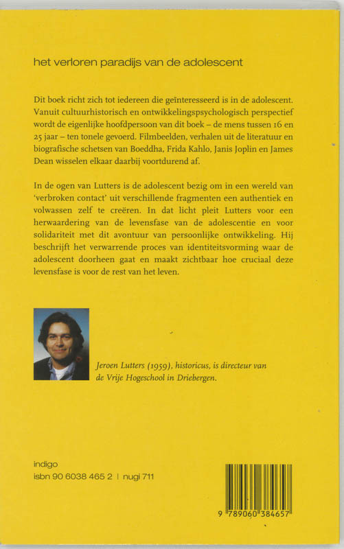 Achterkant van Het verloren paradijs van de adolescent