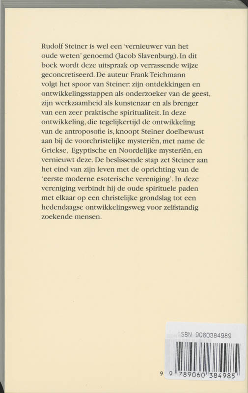 Achterkant van Het ontstaan van de antroposofische vereniging in het licht van de mysterien