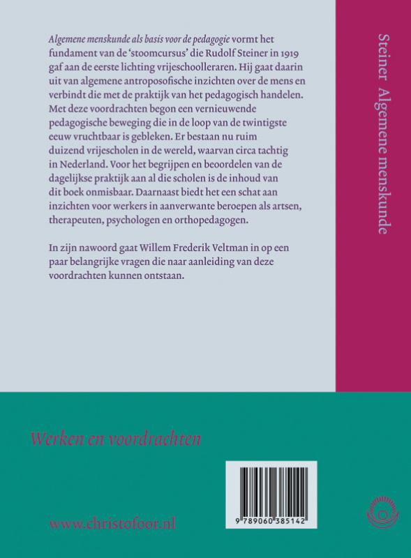 Achterkant van Algemene menskunde als basis voor de pedagogie