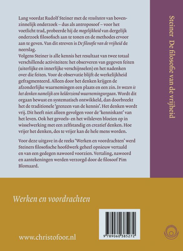 Achterkant van De filosofie van de vrijheid