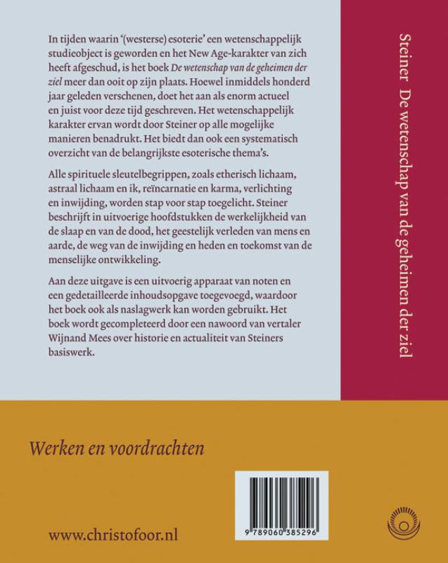 Achterkant van De wetenschap van de geheimen der ziel