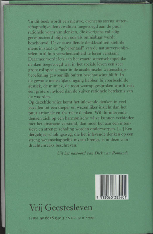 Achterkant van Voorbij de grenzen van de natuurwetenschap