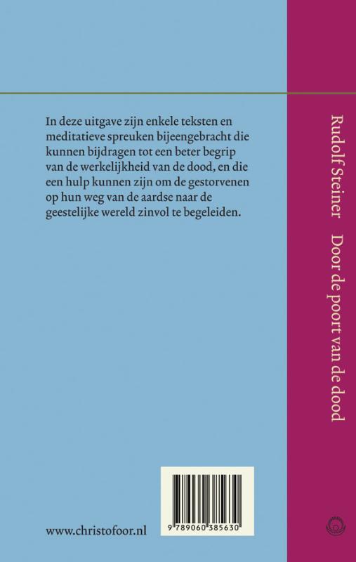 Achterkant van Door de poort van de dood
