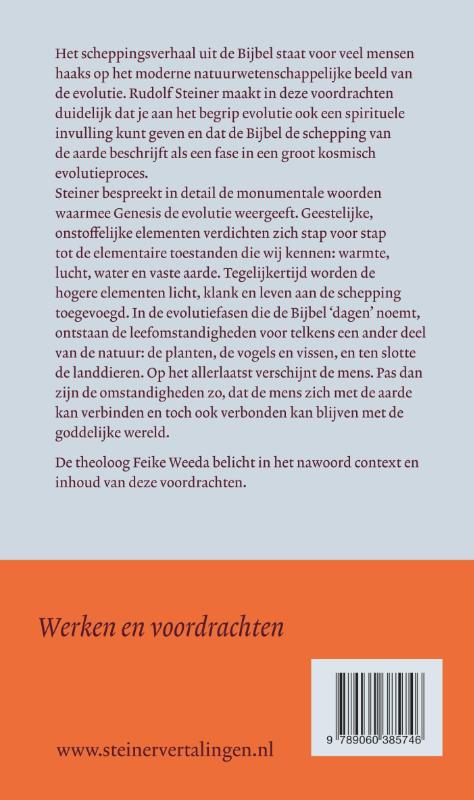 Achterkant van Het Bijbelse scheppingsverhaal