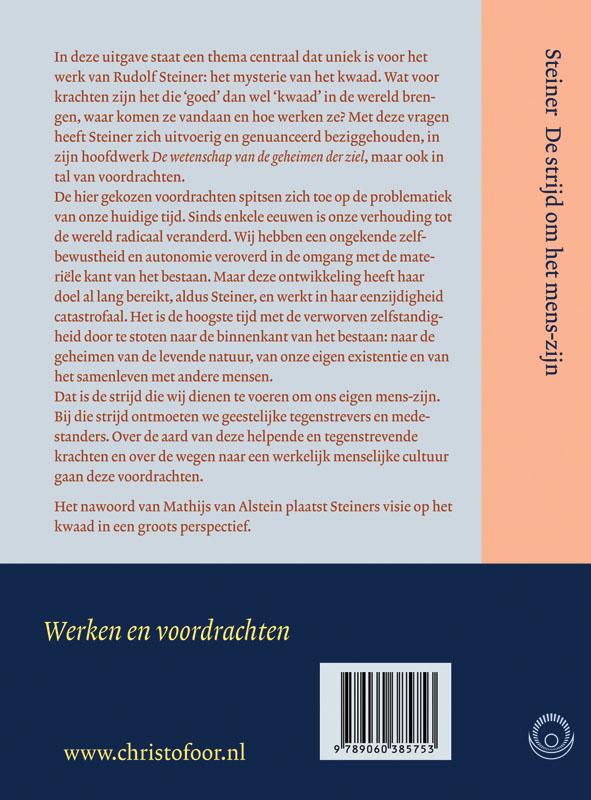 Achterkant van De strijd om het mens-zijn