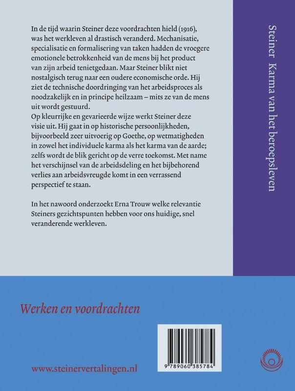 Achterkant van Karma van het beroepsleven