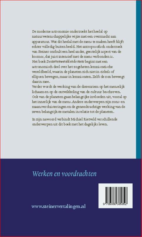 Achterkant van De sterrenwereld en de mens