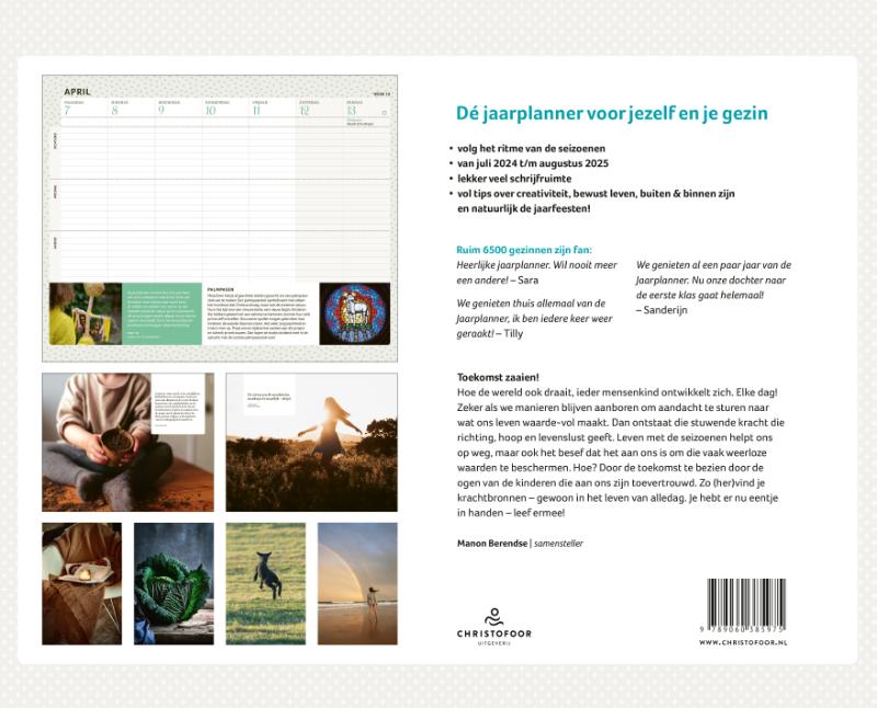 Achterkant van Jaarplanner 2024-2025