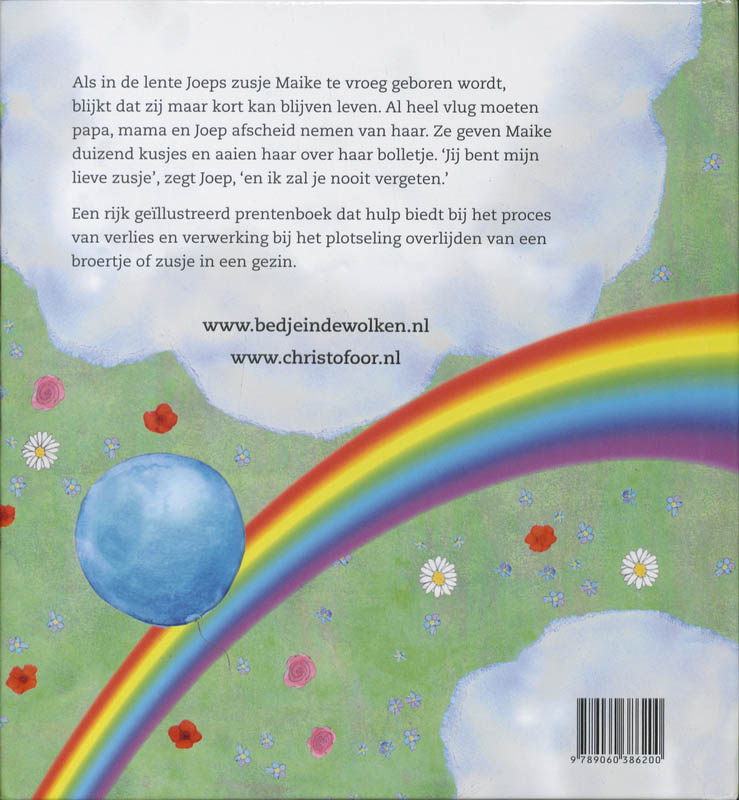 Achterkant van Bedje in de wolken