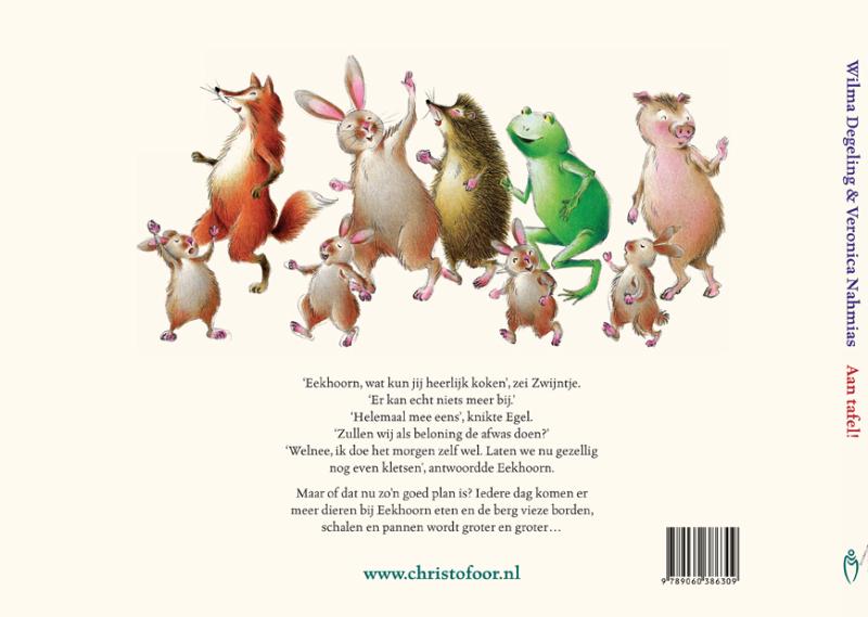 Achterkant van 'Aan tafel!'