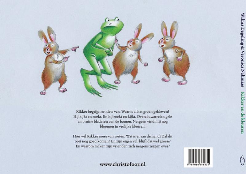 Achterkant van Kikker en de kleuren
