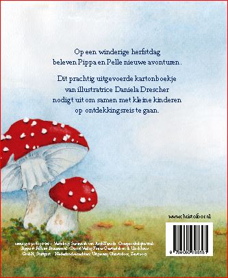Achterkant van Pippa en Pelle in de herfstwind