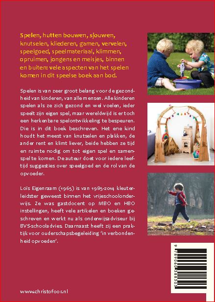 Achterkant van Spel, spelen en speelgoed