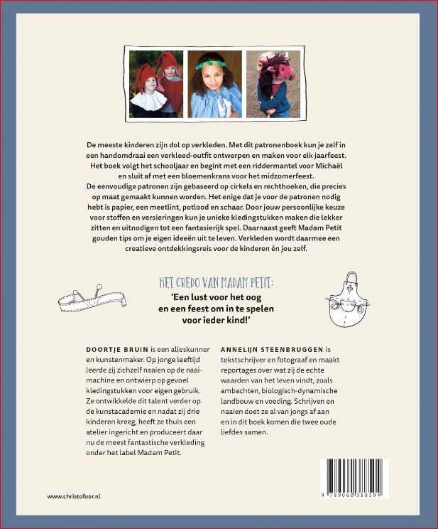 Achterkant van Madam Petit patronenboek