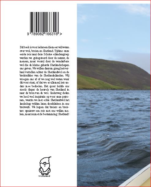 Achterkant van Shetland breien