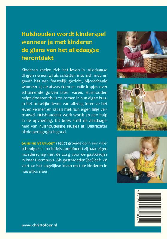 Achterkant van Een kind wil de was doen