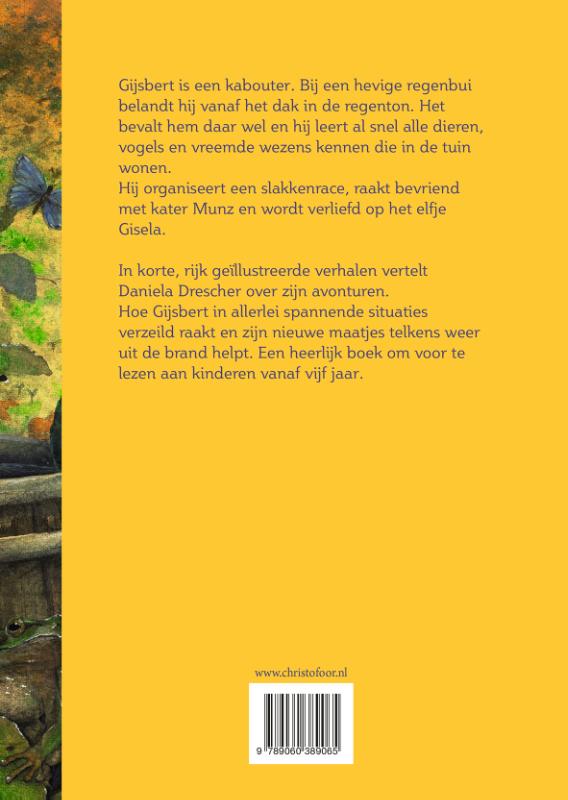 Achterkant van De tuinavonturen van Gijsbert