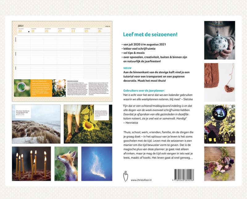 Achterkant van Jaarplanner 2020/2021