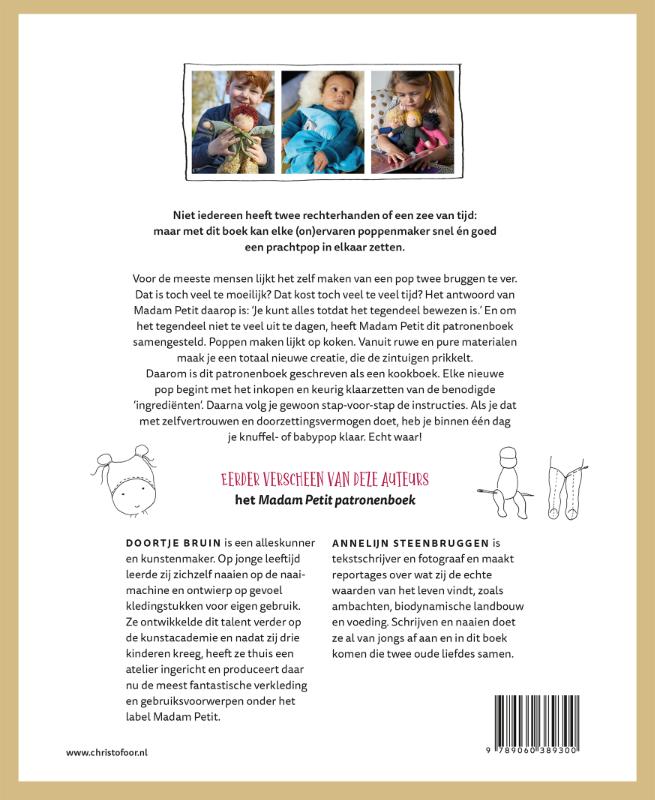 Achterkant van Madam Petit poppenboek