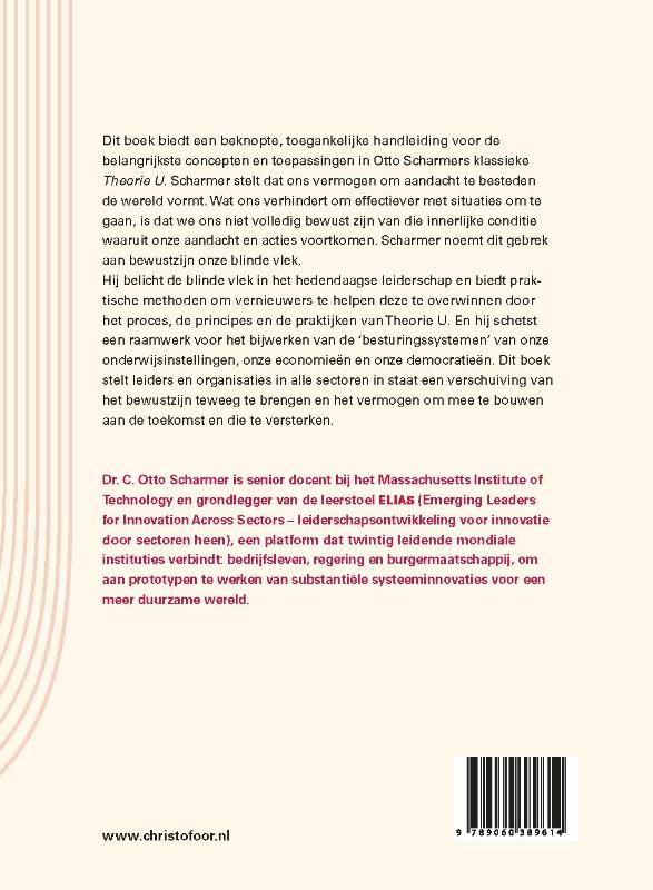 Achterkant van De essentie van Theorie U