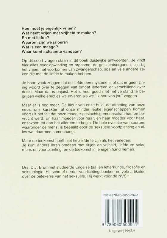 Achterkant van De kunst van het vrije(n)