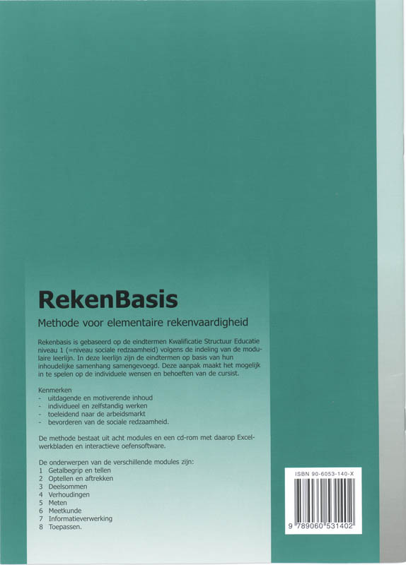 Achterkant van 5 Meten