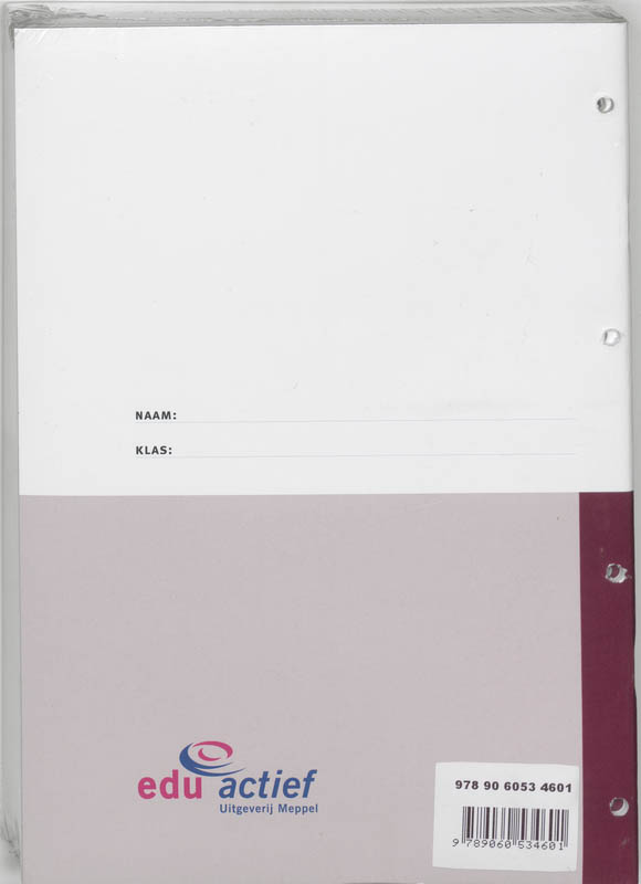 Achterkant van Instructie-/werkboek