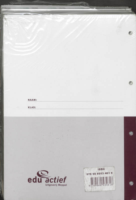 Achterkant van Instructie-/werkboek