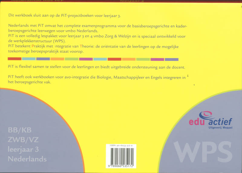 Achterkant van Werkboek