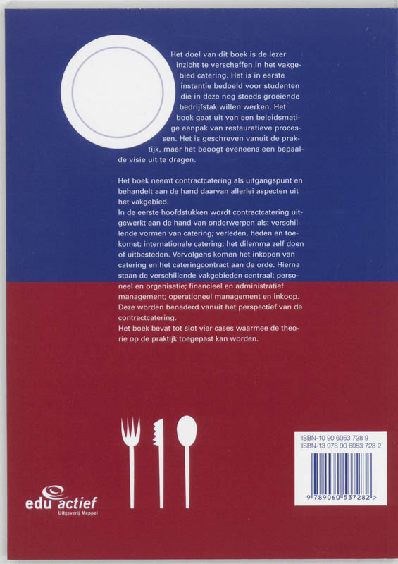 Achterkant van Cateringmanagement