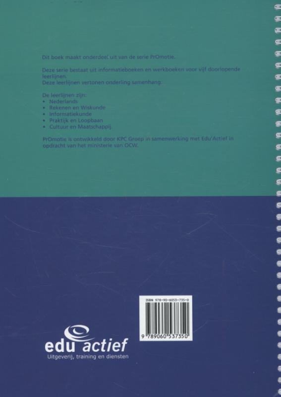 Achterkant van Werkboek