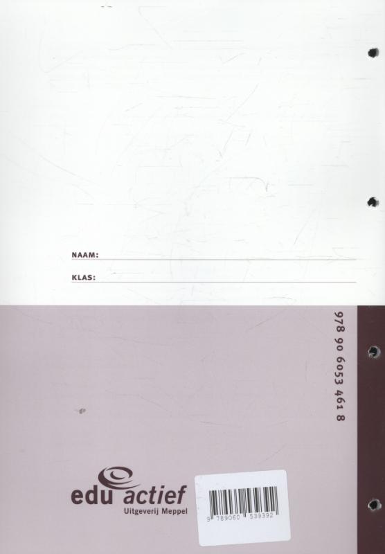 Achterkant van Instructie-/werkboek