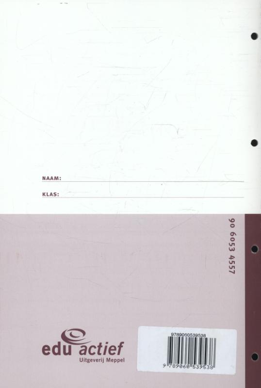 Achterkant van Instructie-/werkboek