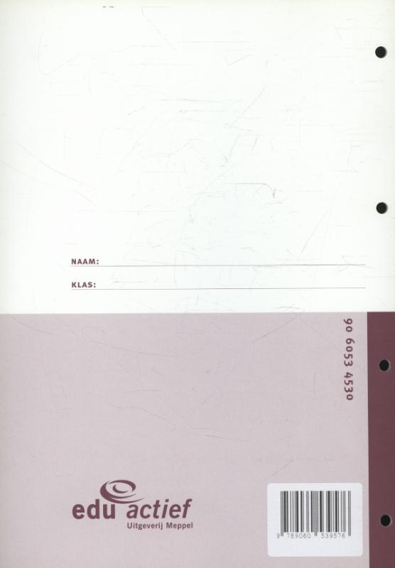 Achterkant van Instructie-/werkboek