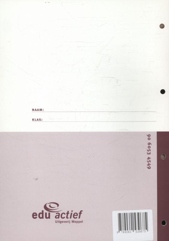 Achterkant van Instructie/-werkboek 1, kaderberoepsgerichte leerweg
