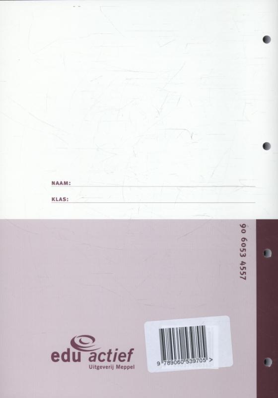 Achterkant van Instructie-/werkboek