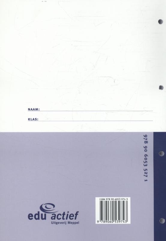 Achterkant van Instructie-/werkboek
