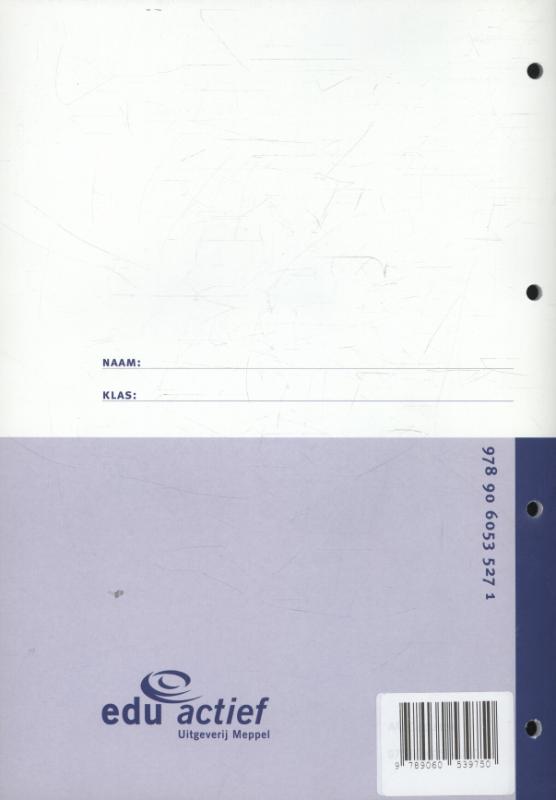 Achterkant van Instructie-/werkboek