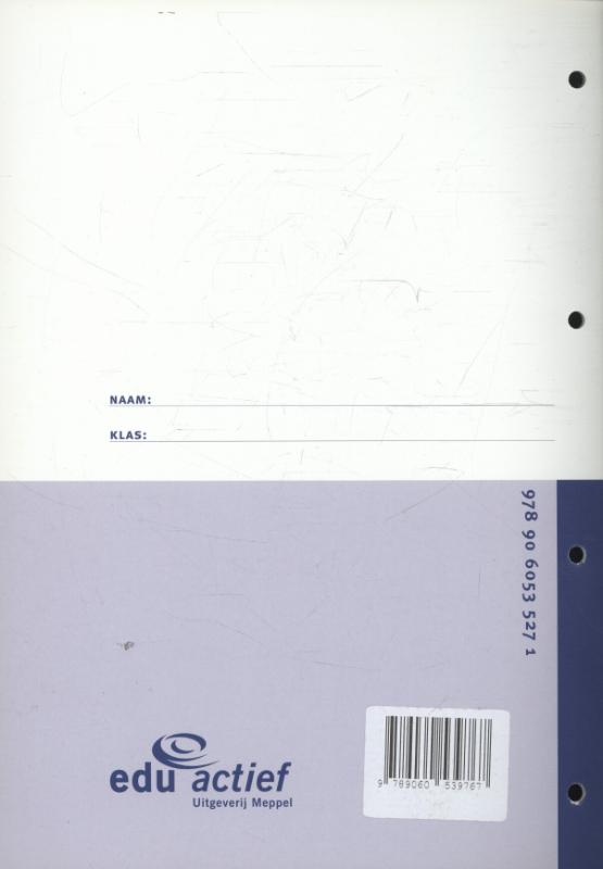 Achterkant van Instructie-/werkboek