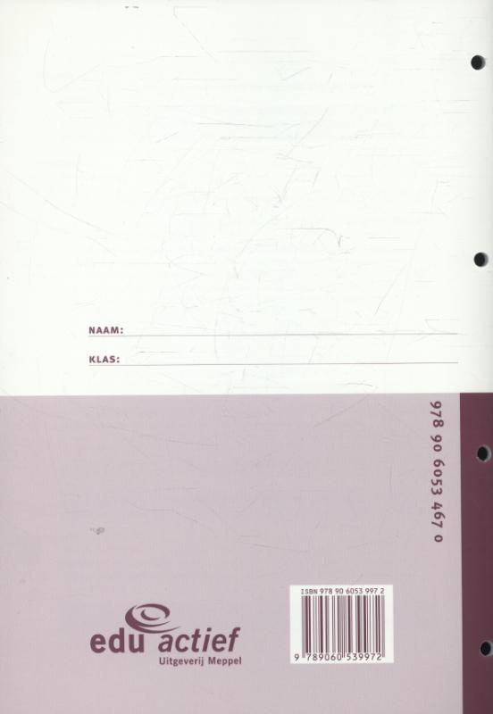 Achterkant van Instructie-/werkboek