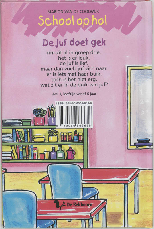 Achterkant van De juf doet gek