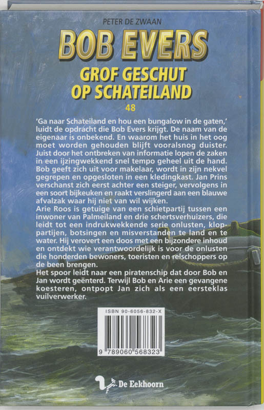 Achterkant van Grof geschut op Schateiland
