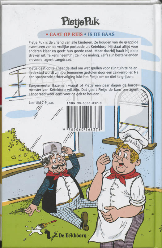 Achterkant van Pietje Puk gaat op reis - is de baas