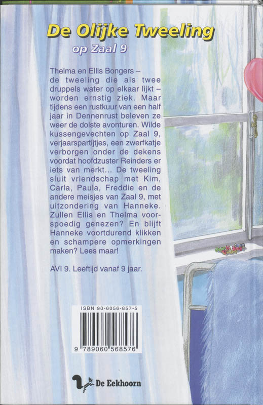 Achterkant van De olijke tweeling op zaal 9