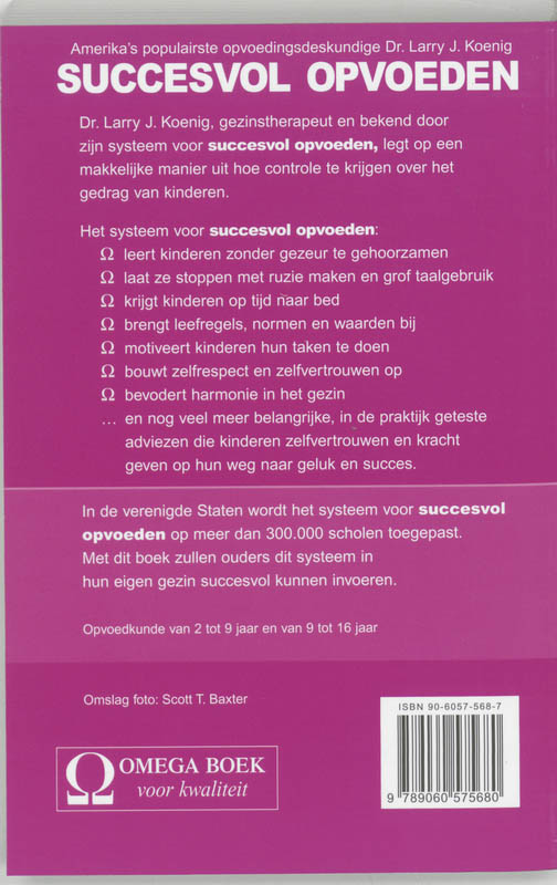 Achterkant van Succesvol opvoeden