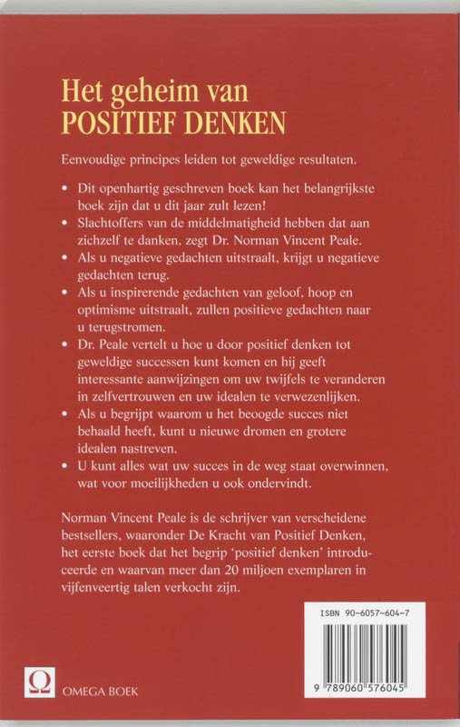 Achterkant van Het geheim van positief denken