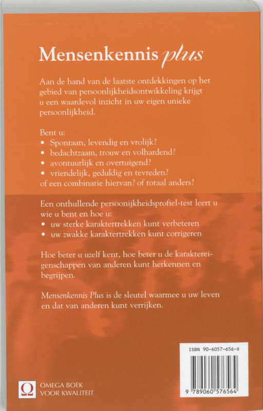 Achterkant van Mensenkennis plus