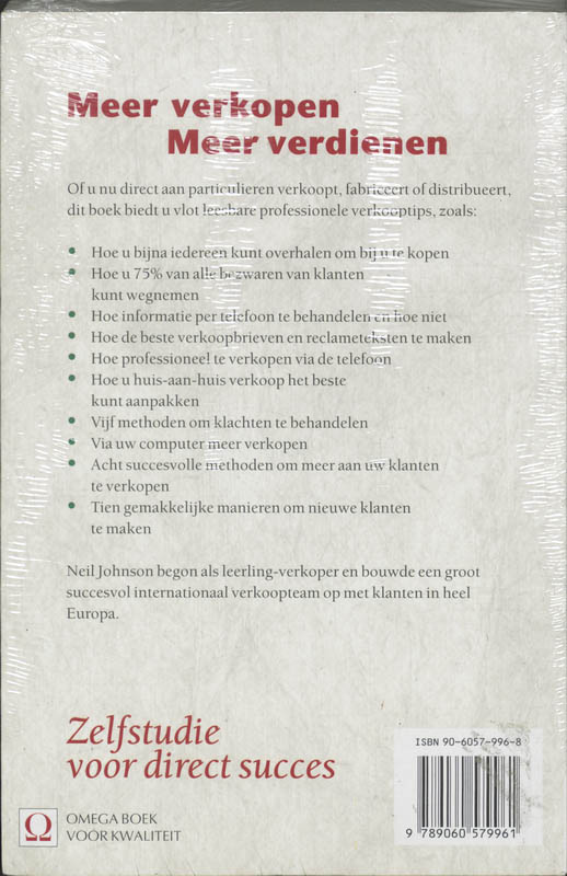 Achterkant van Meer verkopen meer verdienen